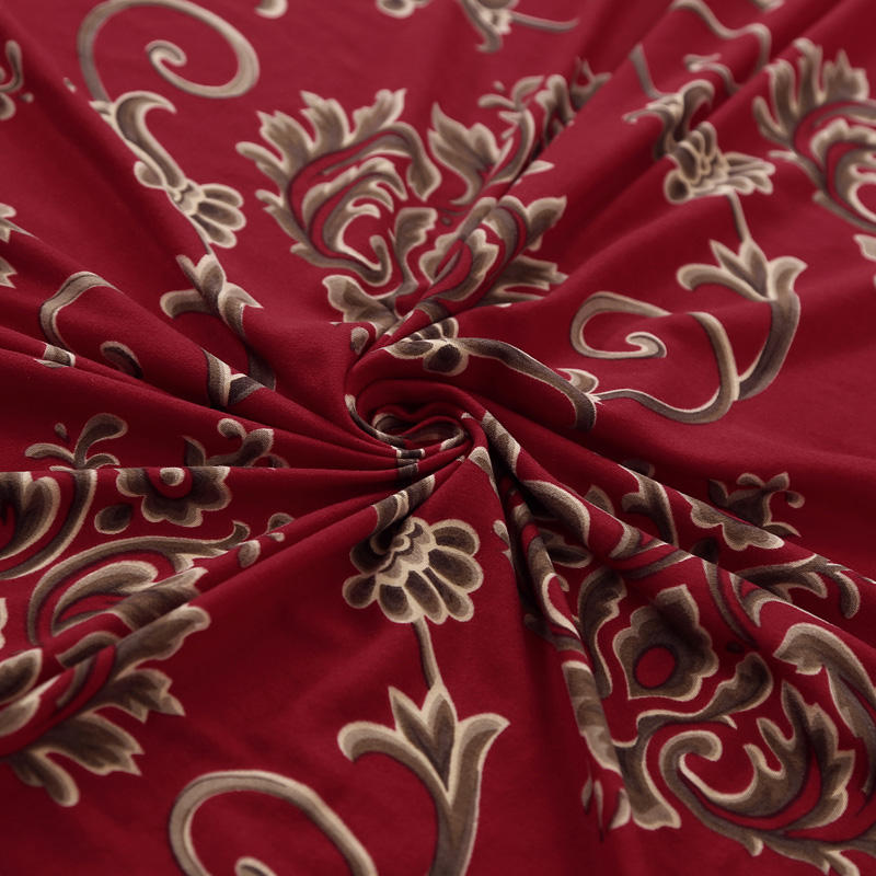 Bohemian Retro Red With Brown & White Patterns Couch Cover