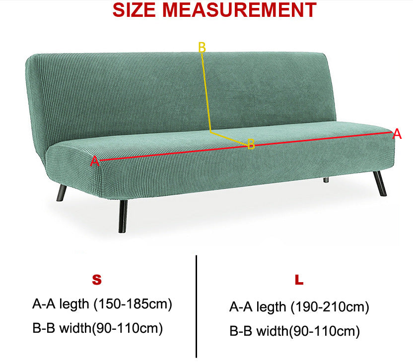 Light Coffee Quilted Pattern Water Resistant Armless Couch Cover
