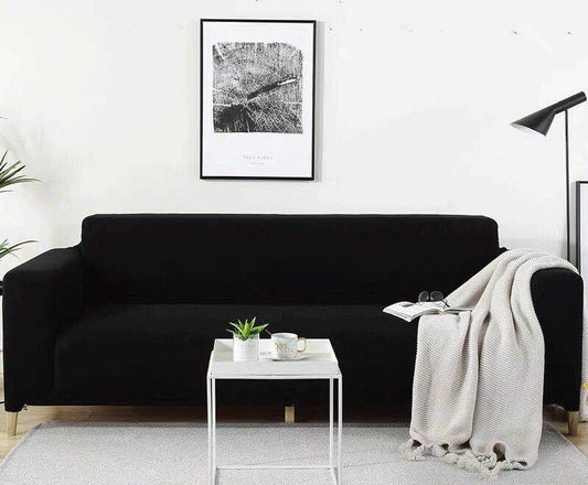 Black Quilted Pattern Water Resistant Couch Cover