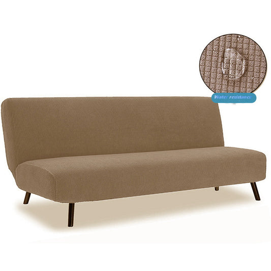 Camel Quilted Pattern Water Resistant Armless Couch Cover
