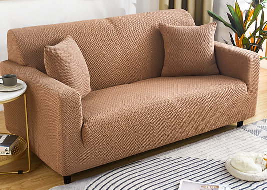 Camel Fleece Anti-Slip Couch Cover