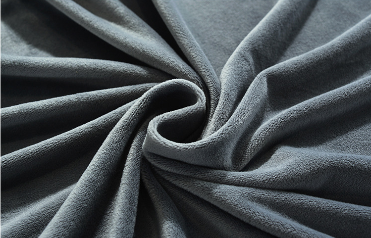 Light Grey Velvet Couch Cover