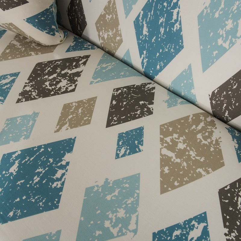 Beige Abstract Couch Cover
