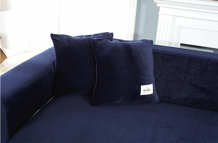 Navy Velvet Couch Cover