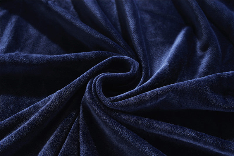 Navy Velvet Couch Cover
