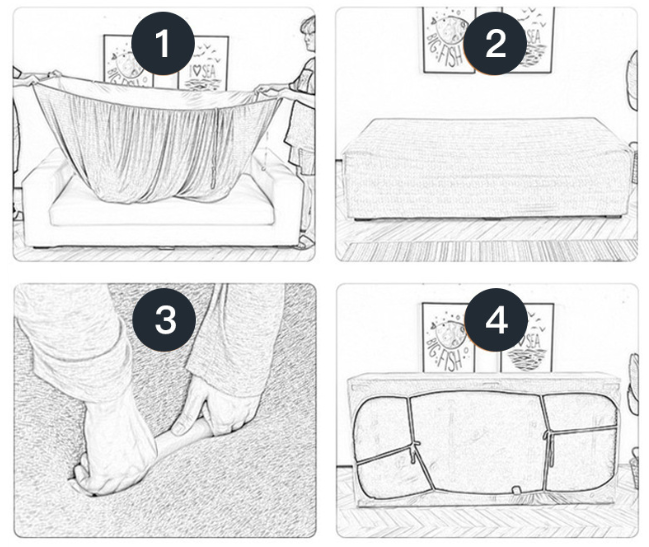 How to make sofa covers stay in place
