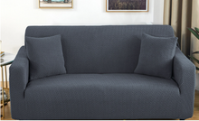 Load image into Gallery viewer, Dark Grey Fleece Anti-Slip Couch Cover
