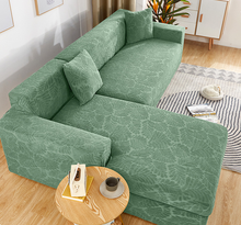 Load image into Gallery viewer, Green Leaf Pattern Anti-Slip Couch Cover
