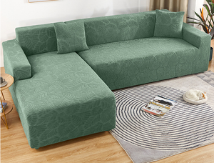 Green Leaf Pattern Anti-Slip Couch Cover