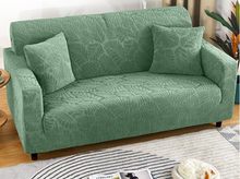 Load image into Gallery viewer, Green Leaf Pattern Anti-Slip Couch Cover
