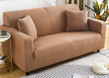 Load image into Gallery viewer, Camel Fleece Anti-Slip Couch Cover
