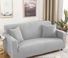 Load image into Gallery viewer, Light Grey Fleece Anti-Slip Couch Cover
