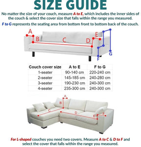 Silver Grey Anti-Slip Couch Cover