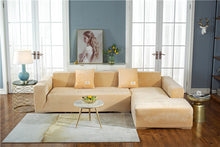 Load image into Gallery viewer, Beige Velvet Couch Cover
