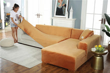 Load image into Gallery viewer, Orange Velvet Couch Cover
